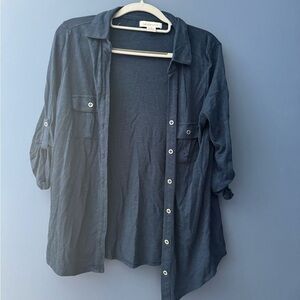 Liz Claiborne Navy Button Down Shirt